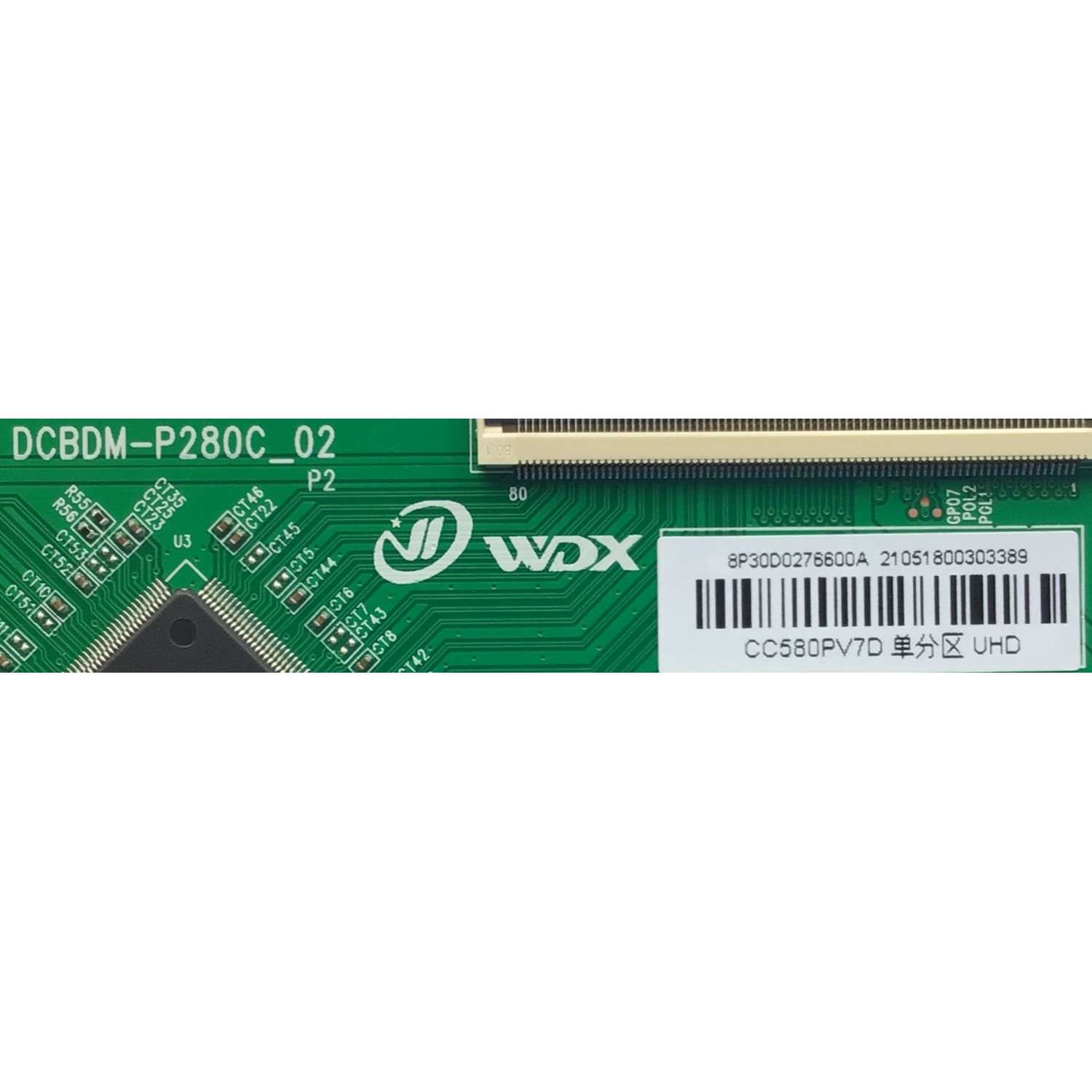 T-CON PARA TV VIZIO / NUMERO DE PARTE 8P30D0276600A / DCBDM-P280C_02 / CC580PV7D / 21051800303389 / PANEL TPT580WR-PV7D.Q REV:S02G / DISPLAY CC580PV7D VER.02 / MODELOS V585-J01 / V585-J01 LMXUE9 - Imagen 2